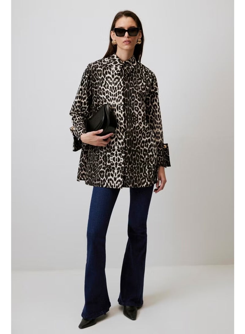Touche Wide Cuffed Patterned Shirt - Image 1