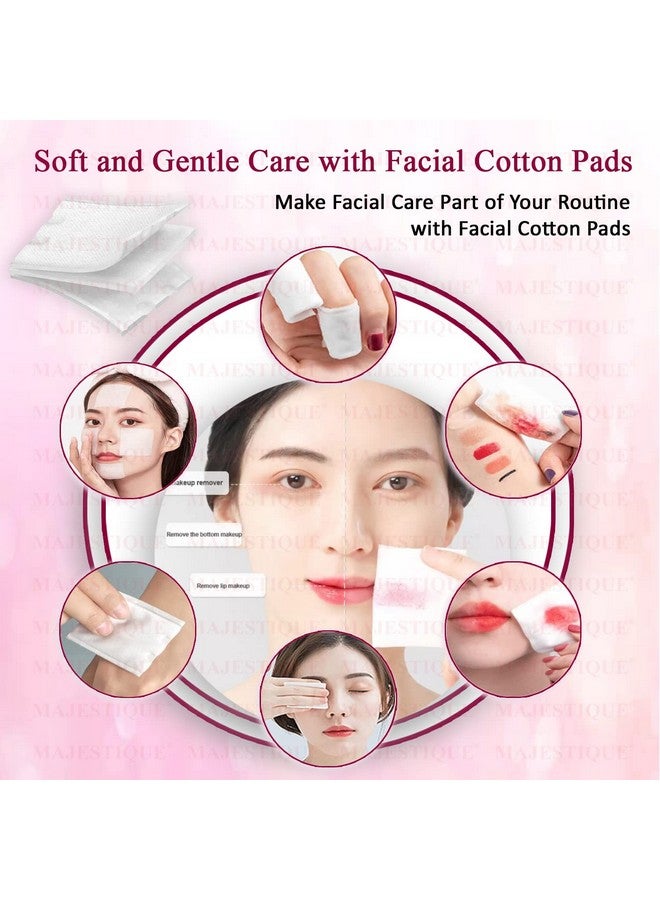Majestique 250 Count Premium Suqare Facial Cotton Pads for Face Cleansing, 100% Natural Perfect for Removing Dead Skin, Dirt, and Makeup - Image 5