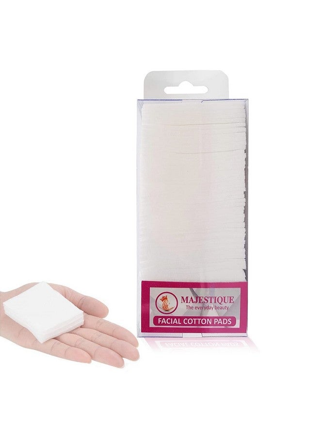 Majestique 250 Count Premium Suqare Facial Cotton Pads for Face Cleansing, 100% Natural Perfect for Removing Dead Skin, Dirt, and Makeup - Image 1