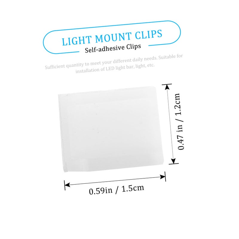 100 Pcs Self Adhesive LED Light Bar Clips Mounting Fixing Clamps - Image 3