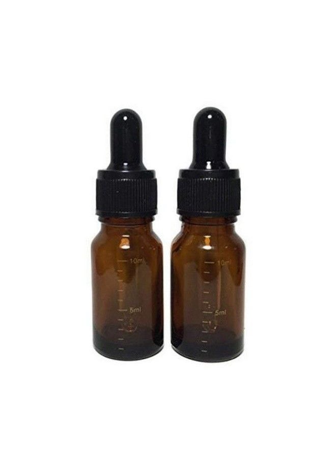 ericotry 10Ml 0.34Oz Empty Refillable Amber Glass Graduated Glass Essential Oil Bottles And Eyed Dropper Black Caps Makeup Cosmetic Sample Container Jar Bottle For Essential Oil Aromatherapy Use (Pack Of 6)  - Image 4