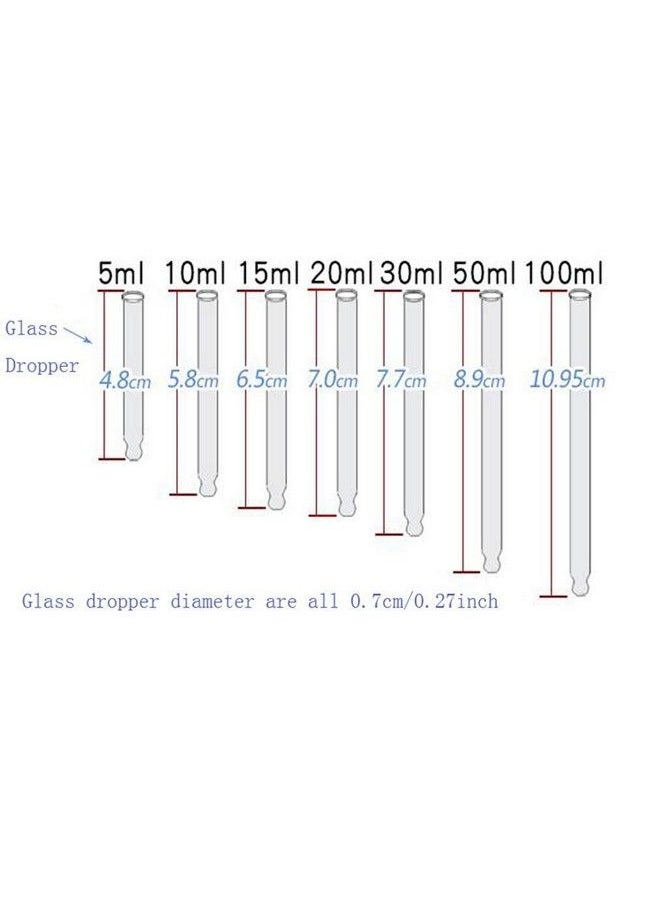 ericotry 10Ml 0.34Oz Empty Refillable Amber Glass Graduated Glass Essential Oil Bottles And Eyed Dropper Black Caps Makeup Cosmetic Sample Container Jar Bottle For Essential Oil Aromatherapy Use (Pack Of 6)  - Image 5