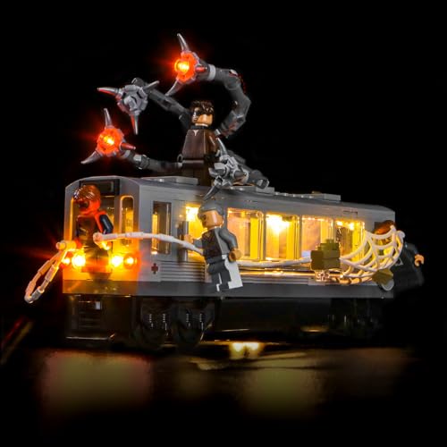 LocoLee Customized Light kit Compatible with Lego 76321 Spider Man vs Doc Ock Subway Train Scene No Model Only Lights LED Lighting Accessories Compatible with Lego Subway Train Scene - Image 5