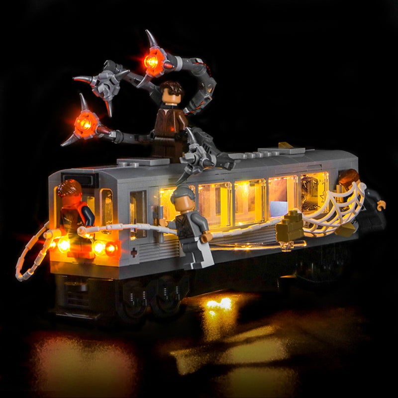 LocoLee Customized Light kit Compatible with Lego 76321 Spider Man vs Doc Ock Subway Train Scene No Model Only Lights LED Lighting Accessories Compatible with Lego Subway Train Scene - Image 3