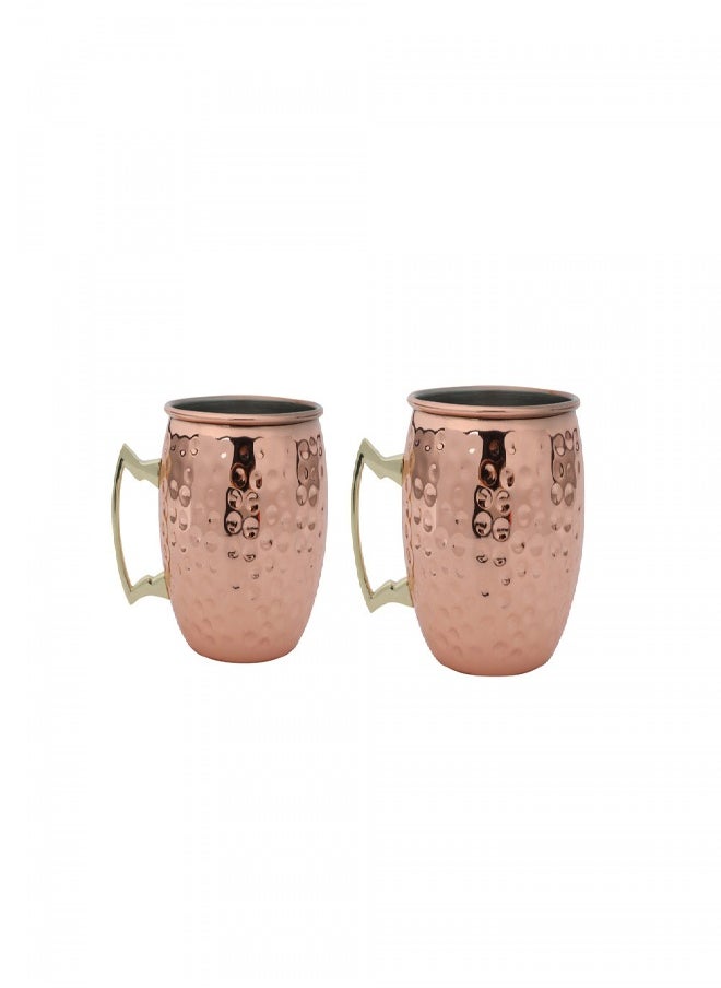 AL SANIDI Habb Al-Romman Stainless steel coffee and tea cup, Coffee cup for trips and travel, Coppery, 500 ml 