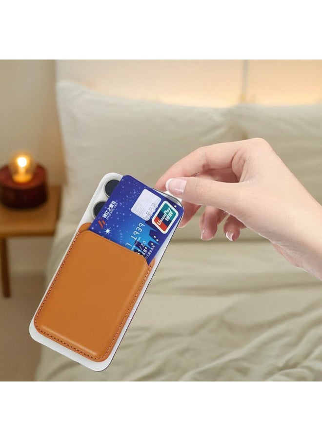 Generic - Magsafe Card Case For Apple 16 Strong Magnetic Adsorption IPhone Series Hinge Bracket Leather Case New-Color:Gold Double Row Strong Magnetic Adsorption Exquisite Packaging Box - Image 1