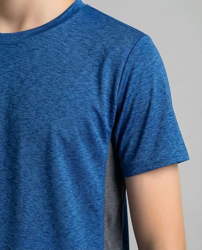 REALESSENTIALS Real Essentials 5 Pack: Boy's Dry Fit Short Sleeve T-Shirt - Athletic Baseball Soccer Tee Tops for Kids Youth & Teens-Set 5,Large (12-14) - Image 4