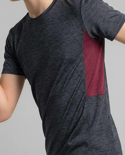 REALESSENTIALS Real Essentials 5 Pack: Boy's Dry Fit Short Sleeve T-Shirt - Athletic Baseball Soccer Tee Tops for Kids Youth & Teens-Set 5,Large (12-14) - Image 5