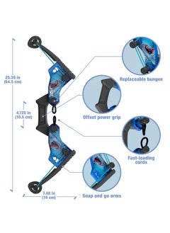 Zing Zing HyperStrike FireTek Bow Archer Pack, Light Up Bow and Light Up Zonic Whistle Arrows, Shoots Arrows Over 200ft, Outdoor Play with Friends and Family, for Ages 14+ (Blue)  - Image 3