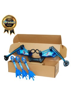 Zing Zing HyperStrike FireTek Bow Archer Pack, Light Up Bow and Light Up Zonic Whistle Arrows, Shoots Arrows Over 200ft, Outdoor Play with Friends and Family, for Ages 14+ (Blue)  - Image 2