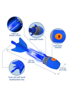 Zing Zing HyperStrike FireTek Bow Archer Pack, Light Up Bow and Light Up Zonic Whistle Arrows, Shoots Arrows Over 200ft, Outdoor Play with Friends and Family, for Ages 14+ (Blue)  - Image 4
