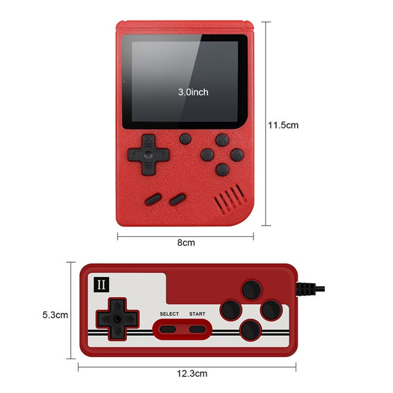 Portable Retro Game Console: White 3 Inch Large Screen - Built-in 400 Games Handheld Game Console for Home Travel Multi-player Gaming - Image 4