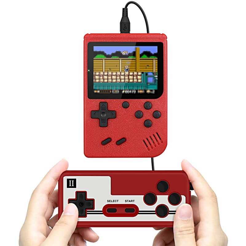 Portable Retro Game Console: White 3 Inch Large Screen - Built-in 400 Games Handheld Game Console for Home Travel Multi-player Gaming - Image 2