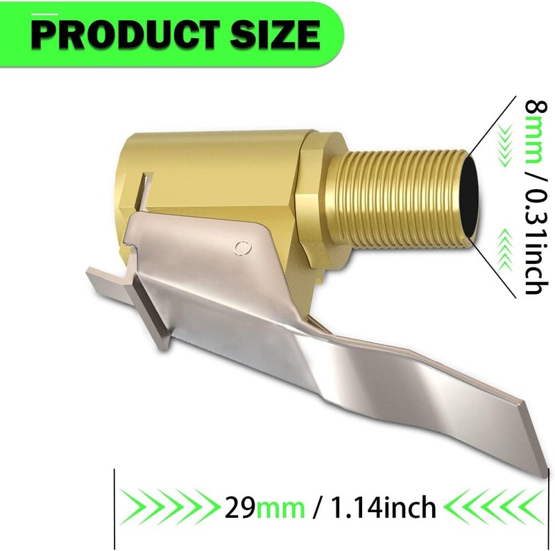 M4CQSBLE HIYITKS Tire Air Chuck with Clip Adapter, Heavy Duty Brass Locking Tire Inflator Air Chuck Adapter Connect, 2 Pack No Leakage Tire Chucks for Inflator Compressor Pump Connect Accessories Tool - Image 3
