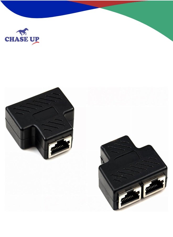 تشيس اب محول موزع RJ45، محول موصل مقبس إيثرنت موزع، زوج واحد، موزع إيثرنت، محول شبكة CAT 5/CAT 6 LAN  - Image 1