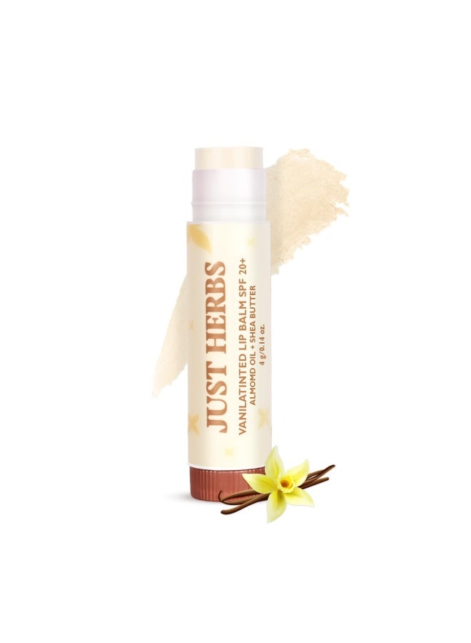 Just Herbs Tinted Lip Balm with SPF 20+ | For Dark Lips | Lightening & Nourishing | 4g | For Men & Women - Image 1