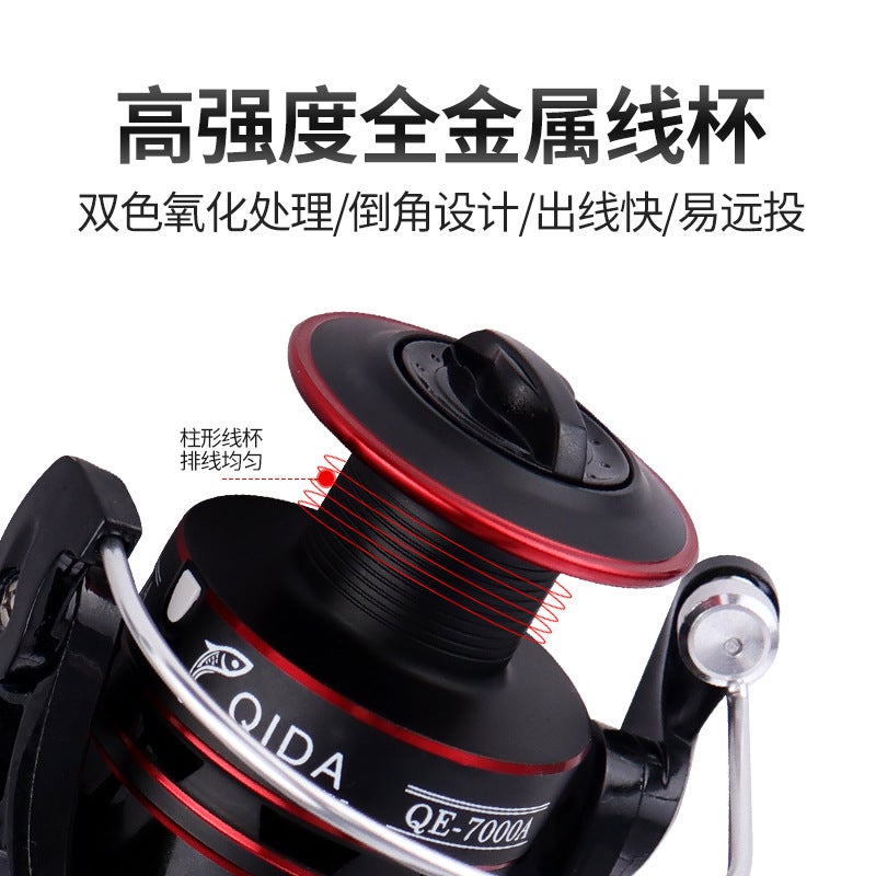 Generic Spinning Wheel Luya Special Full Metal Line Cup Sea Rod Wheel Cast Wheel Rock Fishing Wheel Raft Fishing Wheel Fishing Wheel Fishing Gear 3000 type