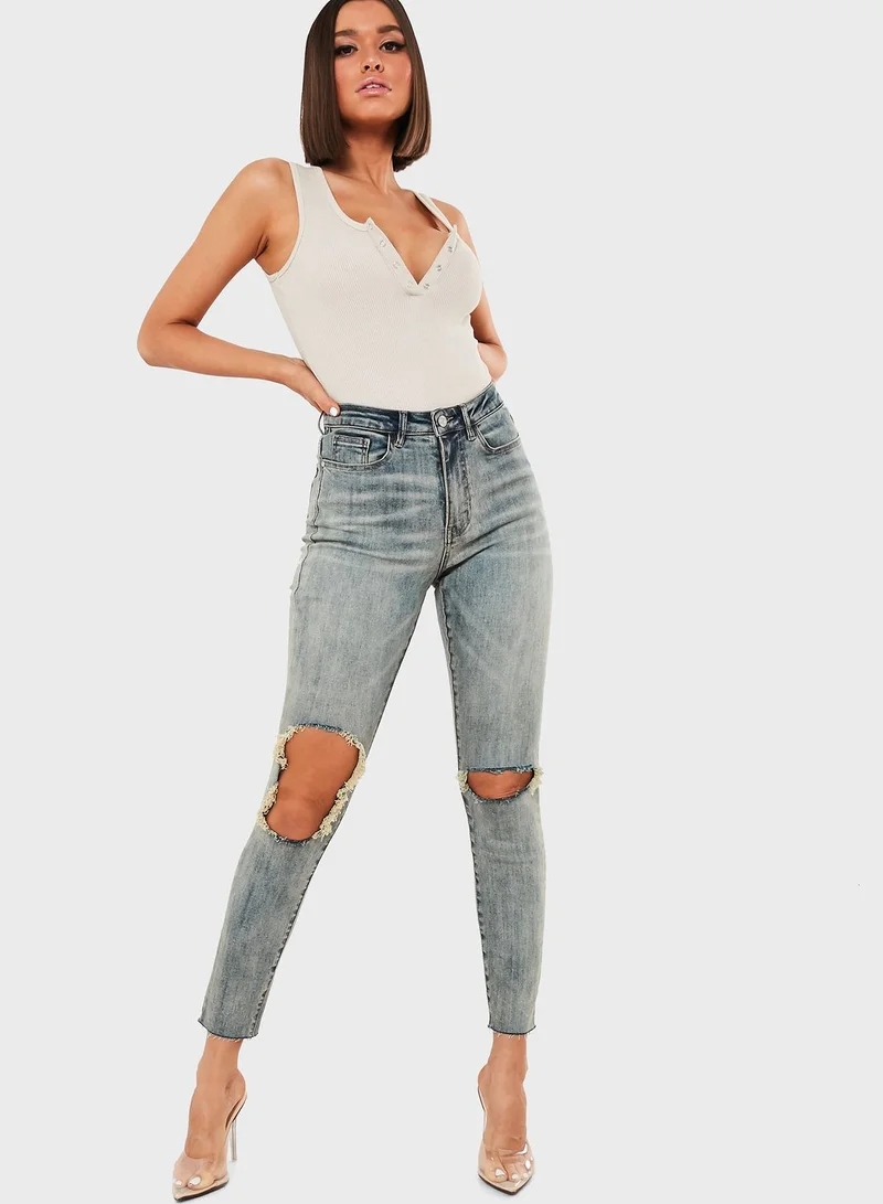 Missguided High Waist Skinny Jeans
