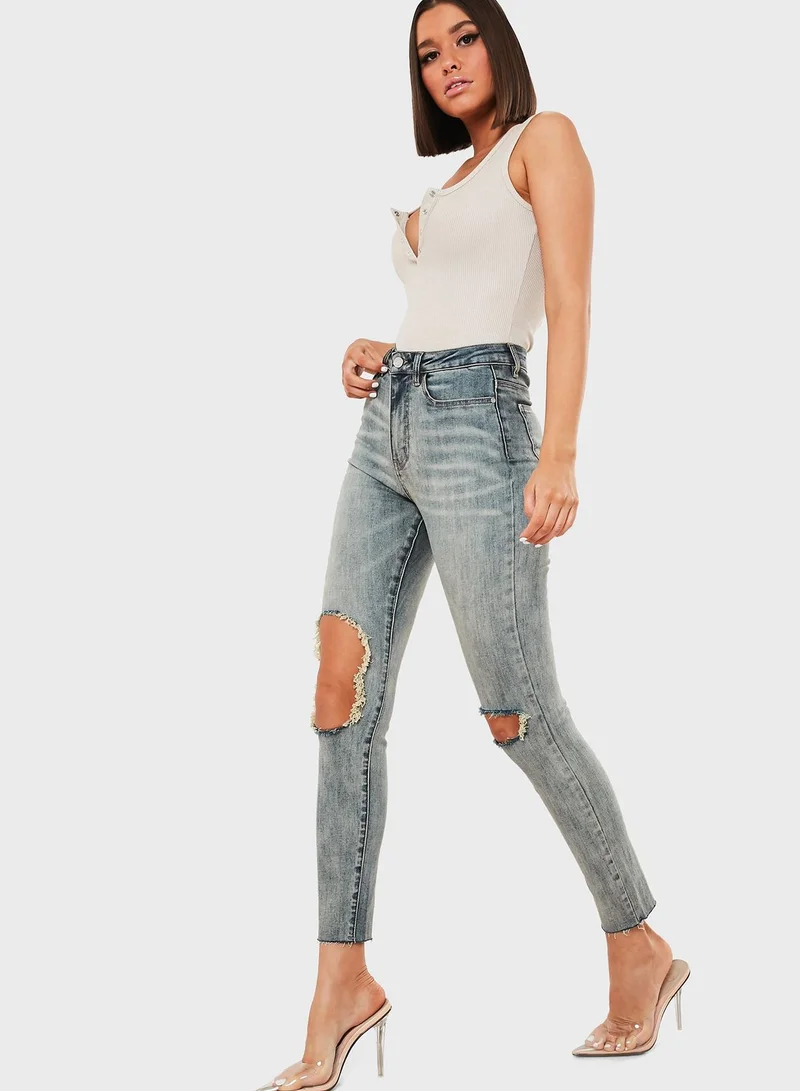 Missguided High Waist Skinny Jeans