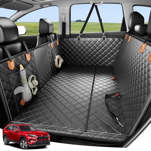 Zanch HeavyDuty Dog Car Seat Cover Flat Solid Back Seat Extender for Multi Large Dogs Hard Bottom Supports 450 lb Waterproof Scratchproof Hammock Protector Standard for Cars SUV Trucks Matte - Image 1