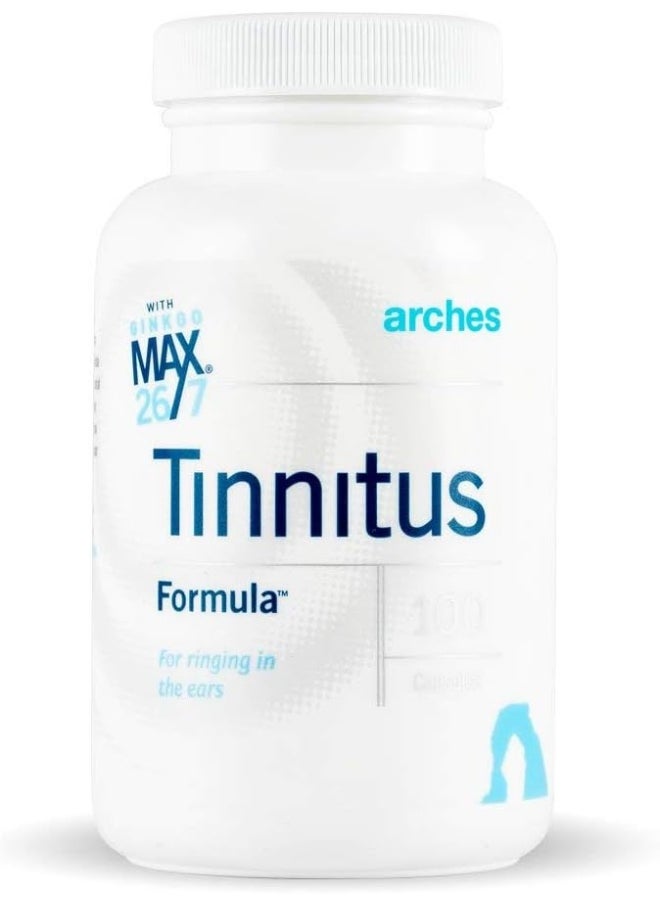 Arches Tinnitus Formulas Arches Tinnitus Formula Now With Ginkgo Max 26/7 Natural Tinnitus Treatment For Relief From Ringing Ears 100 Count Bottle 25 Day Supply  - Image 1