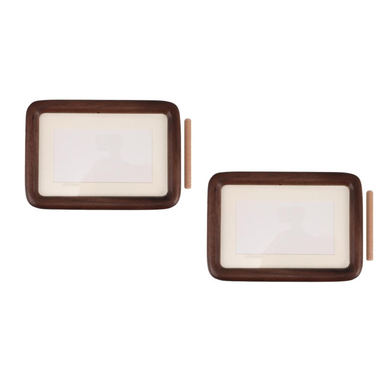 2pcs Wood Desktop Picture Display Rustic Wood Picture Frames Small Photo Frame Vintage Picture Frame Ornament - Image 1