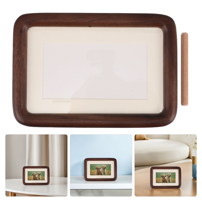 2pcs Wood Desktop Picture Display Rustic Wood Picture Frames Small Photo Frame Vintage Picture Frame Ornament - Image 2