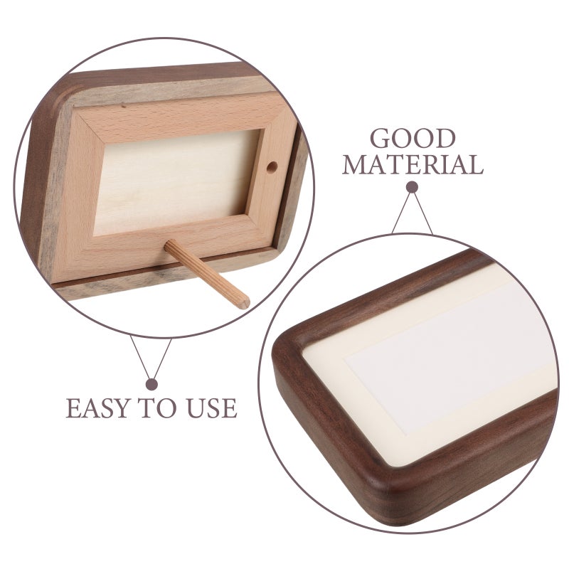 2pcs Wood Desktop Picture Display Rustic Wood Picture Frames Small Photo Frame Vintage Picture Frame Ornament - Image 5