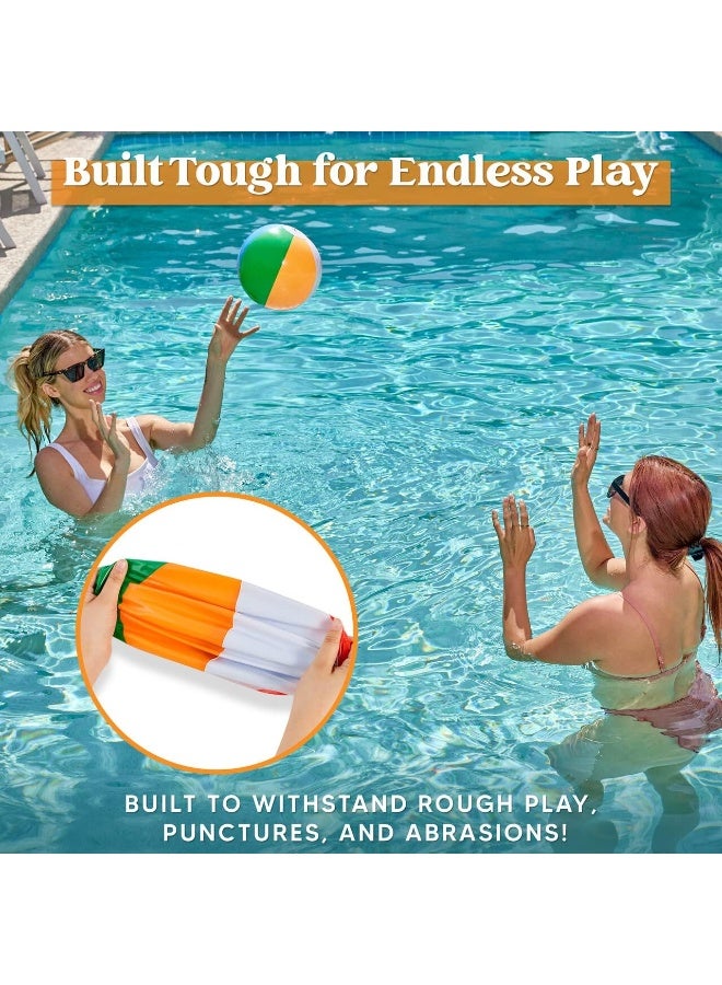 M.A&F's Rainbow Beach Balls(12 Pack), 12'' Inflatable Swimming Pool Toys for Summer Water Games Kids Birthday Party Supplies Combo Set Include Inflatable Beach Balls - Image 5