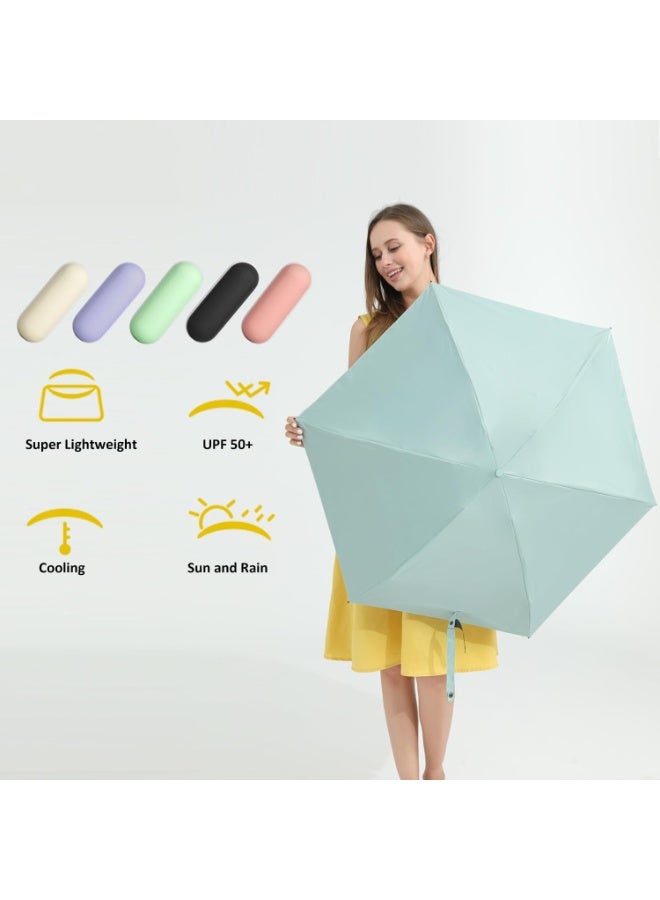 Travel Mini Umbrella for Purse With Case-Small Compact UV Umbrella Protection Sun-Lightweight Tiny Pocket Umbrella with Case for Women, Girls - Image 4