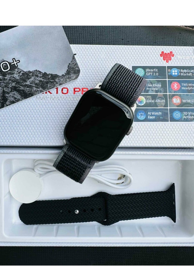 Wearfit Pro - HK10 Pro Plus Smart Watch AMOLED Screen New 2025 Series 2 Strap Black - Image 1