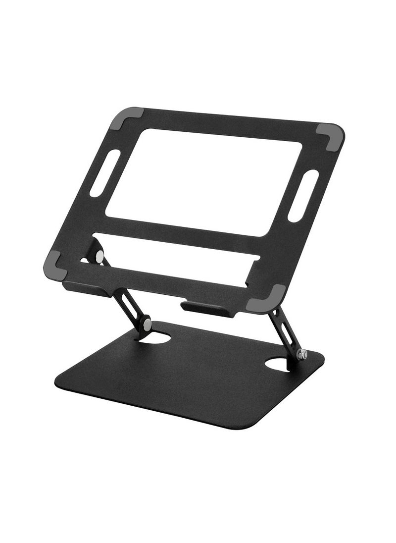 spa luxetique Laptop Stand with 360° Rotating Base Ergonomic Computer Riser for Desk Adjustable Height Multi-Angle Foldable Laptop Mount Stable Metal Holder Support for 10-15.6" Notebook PC  - Image 1