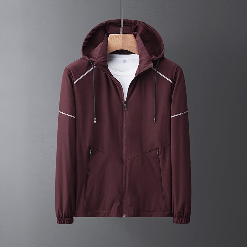Cross-border Men's Sports Jacket Spring and Autumn New Thin Woven Windbreaker Fashion Breathable Loose Sports Single Clothes 2022 - Image 1