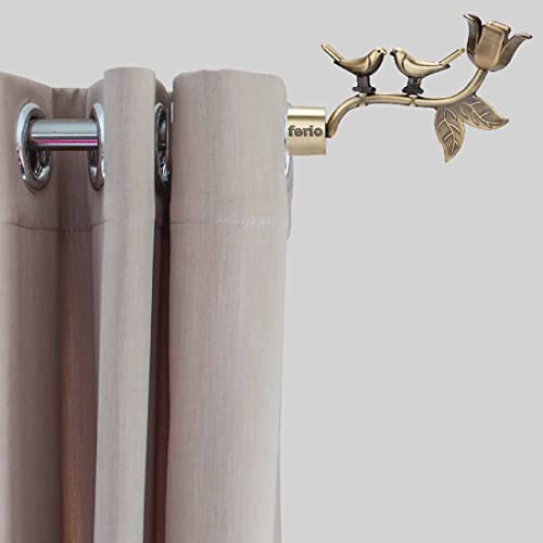 FERIO Premium New Look Love Birds Alloy Zinc Antique Brass Curtain Finials Only Without Bracket (Antique Brass, 6 Pcs) - Image 4