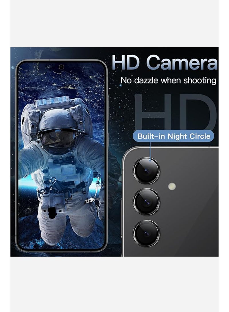 For Samsung Galaxy S25 FE Back Camera Lens Glass Protector / Lens Shield / Scratch-Resistant Camera Glass Protector - Black - Image 4