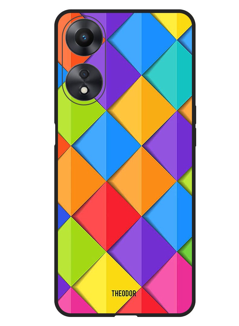 Theodor Protective Case Anti Scratch Shock Proof Bumper Cover For Oppo A1 5G Squares - Image 1