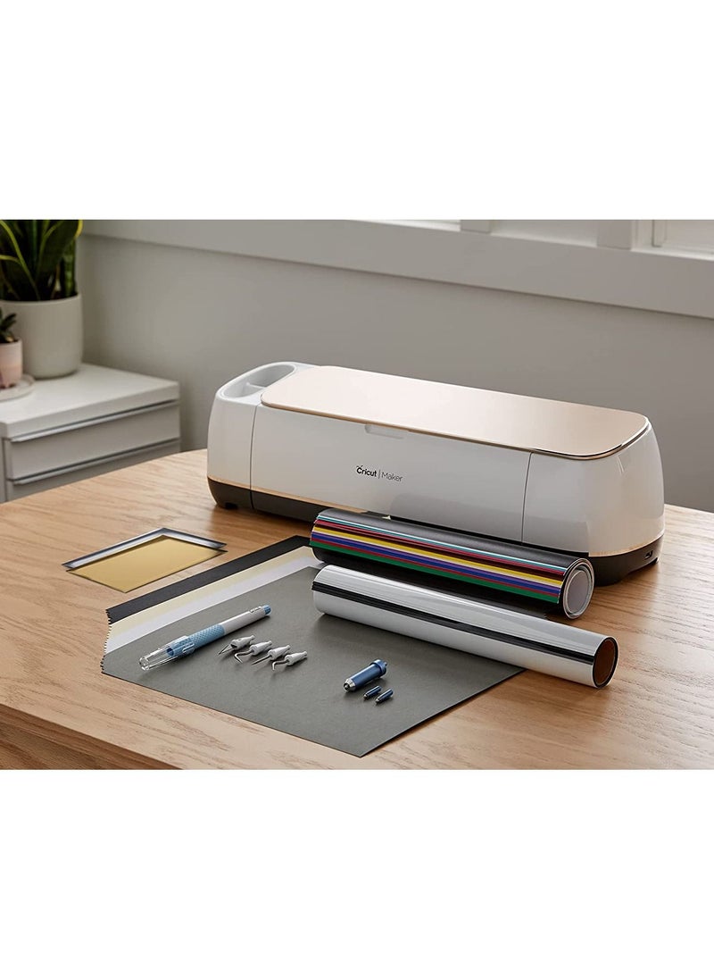 Cricut - Cricut Maker Champagne Bundle with True Control Kit - Image 1