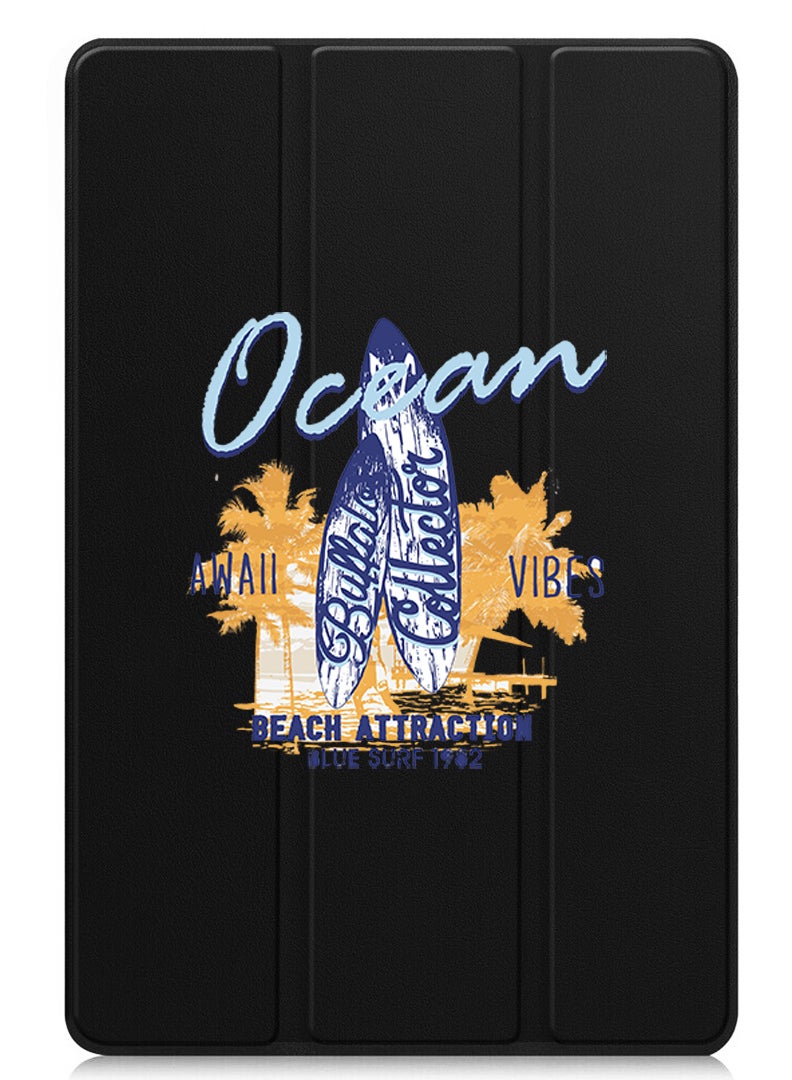 Theodor Protective Flip Case For Huawei MatePad 11.5 S (2024) With Trifold Stand Auto Wake Sleep Shockproof Cover Ocean - Image 1