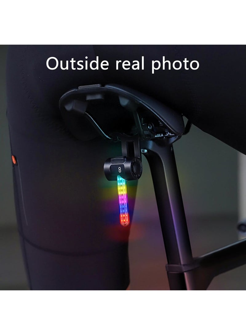 SYOSI Bicycle Rear Light, Waterproof Rechargeable Bike Taillight for Night Riding, Outdoor Camping & Travel, RGB Color Cycling Effects, 6 Dynamic Modes for Safety Visibility (Universal Mount) - Image 5