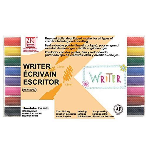 Zig Memory System Writer Dual-Tip Markers, Multicolor, 8-Pack - Image 1