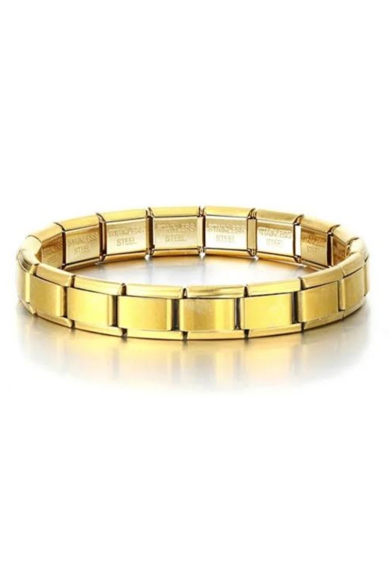 Luxuria Gold Stainless Steel Flexible Bracelet - Perfect Valentine's Day Gift for Men and Women - Image 1