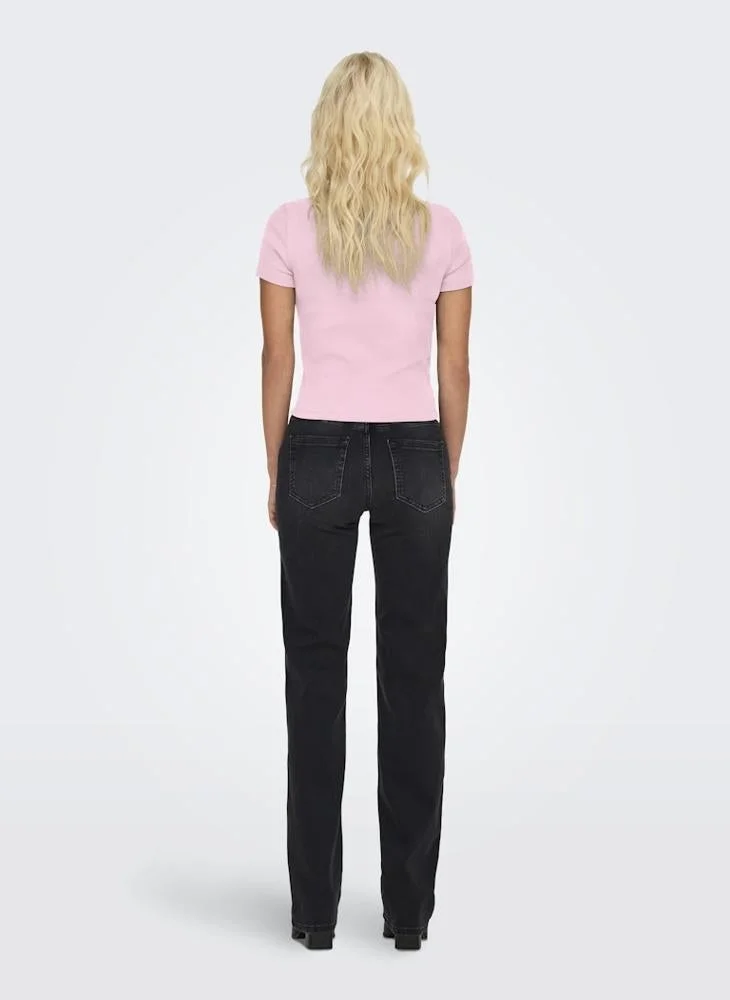 اونلي بلوزة أونفال لايف بأكمام قصيرة ورقبة دائرية