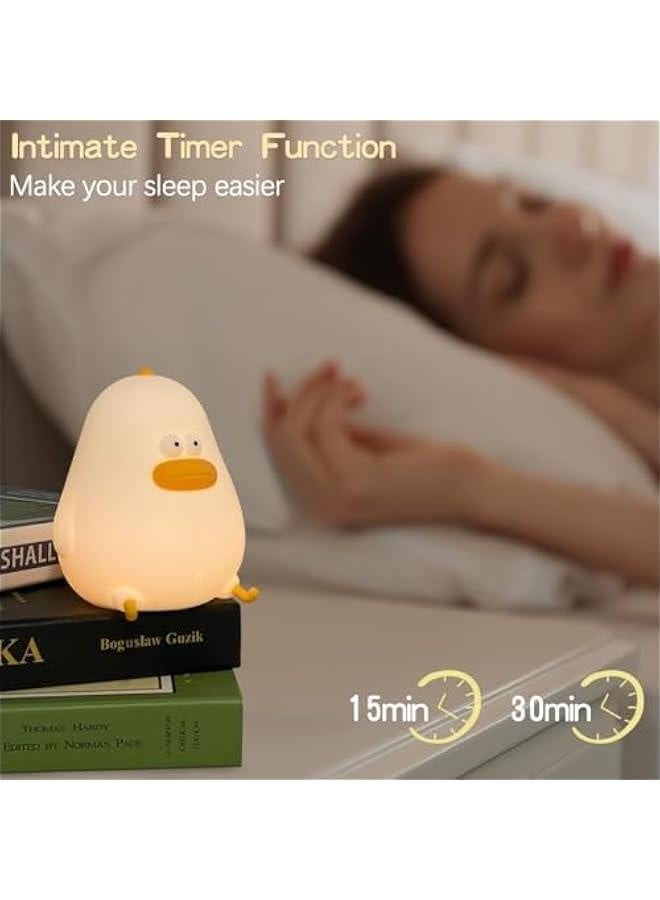 مصباح ليلي للأطفال، مصباح دجاجة من السيليكون لطيف للرضع والأطفال الصغار، مصباح ليلي حيواني للأولاد والبنات، مصباح ليلي قابل للضغط لغرفة النوم، مصباح بجانب السرير لطيف لغرفة الأطفال (دجاجة) - Image 5