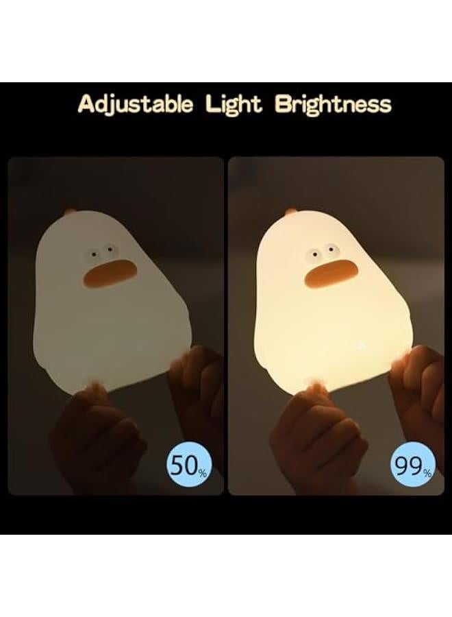 مصباح ليلي للأطفال، مصباح دجاجة من السيليكون لطيف للرضع والأطفال الصغار، مصباح ليلي حيواني للأولاد والبنات، مصباح ليلي قابل للضغط لغرفة النوم، مصباح بجانب السرير لطيف لغرفة الأطفال (دجاجة) - Image 2