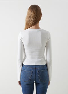 LC WAIKIKI Crew Neck Textured Women's Bodysuit  - Image 4