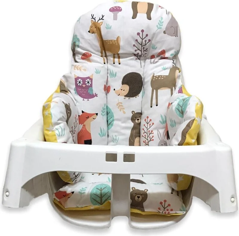 بيبيك اوزيل Baby Special Baby/Kids Highchair Cushion Forest and Yellow Star Patterned