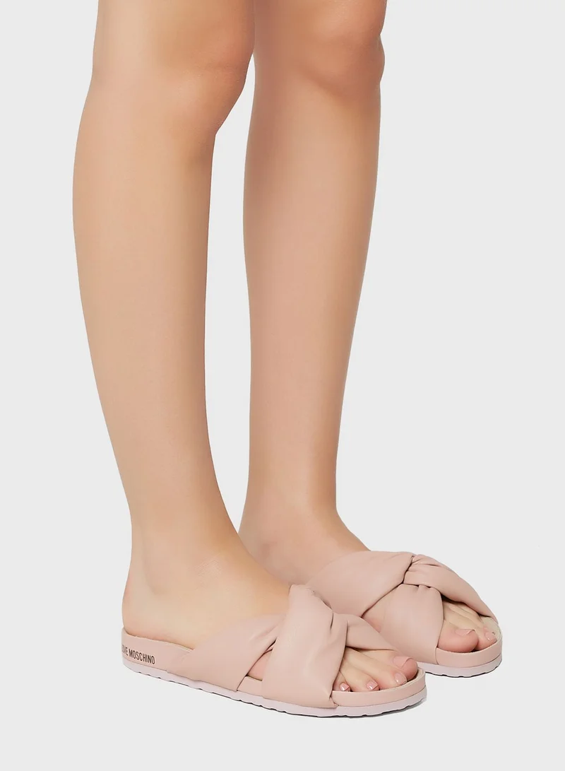 Love Moschino Knot Slides