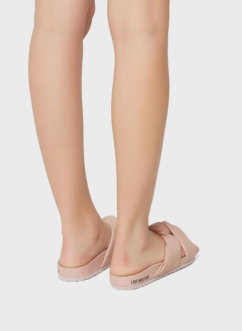 Love Moschino Knot Slides