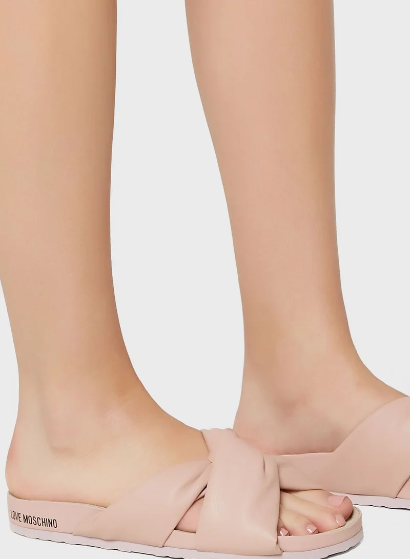 Love Moschino Knot Slides