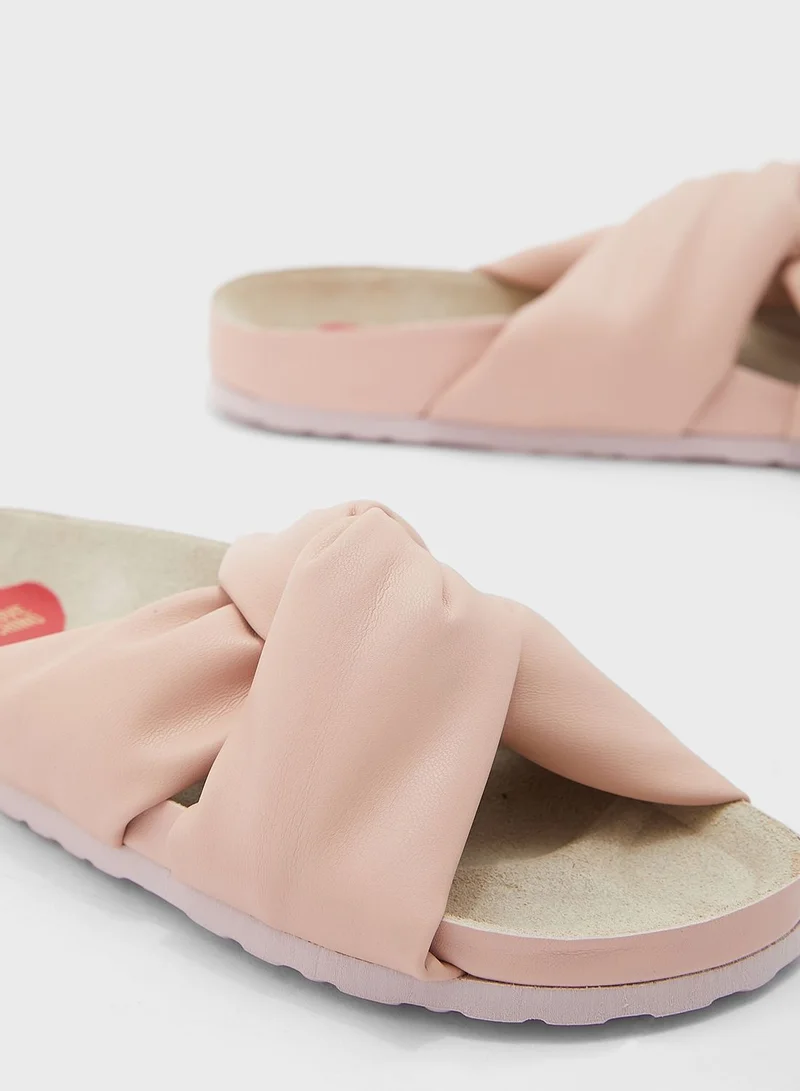 Love Moschino Knot Slides